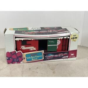 New Bright Santa's Teddy Bear Express Boxcar 379W Original Package